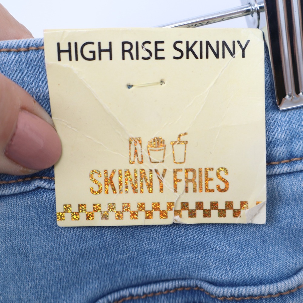 Skinny Fries Womens High Rise Sculpted Skinny Jeans Light Blue Size 13 NWT - Picture 6 of 9